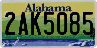 AL license plate 2AK5085