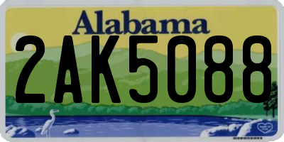 AL license plate 2AK5088