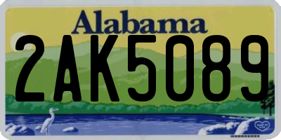 AL license plate 2AK5089