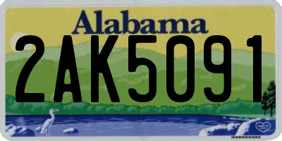 AL license plate 2AK5091
