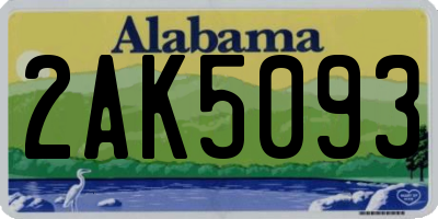 AL license plate 2AK5093