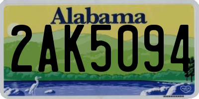 AL license plate 2AK5094