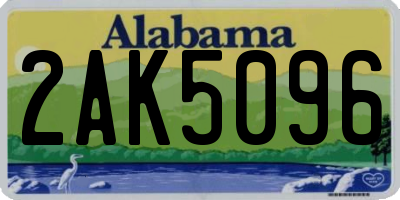 AL license plate 2AK5096
