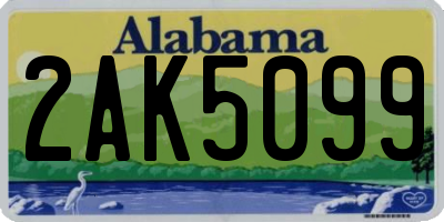 AL license plate 2AK5099