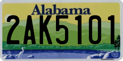 AL license plate 2AK5101