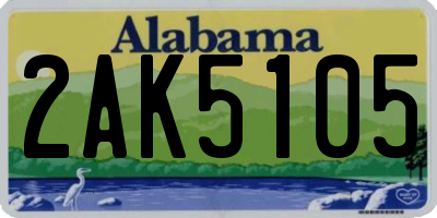 AL license plate 2AK5105