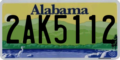 AL license plate 2AK5112