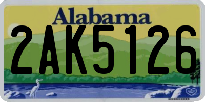 AL license plate 2AK5126