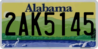 AL license plate 2AK5145