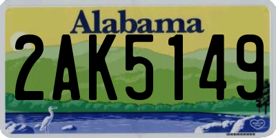 AL license plate 2AK5149