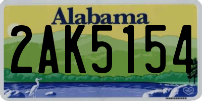 AL license plate 2AK5154