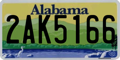 AL license plate 2AK5166