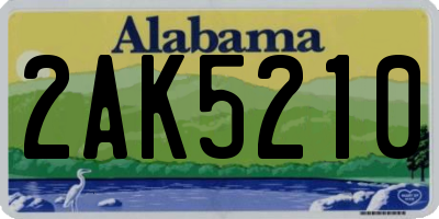 AL license plate 2AK5210
