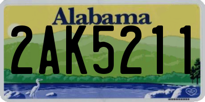 AL license plate 2AK5211