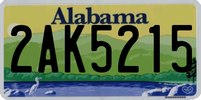 AL license plate 2AK5215