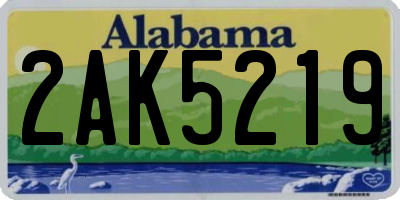 AL license plate 2AK5219