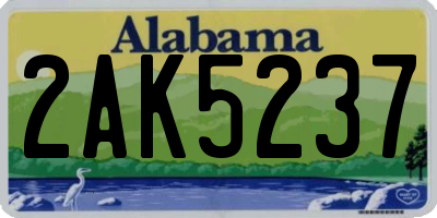 AL license plate 2AK5237