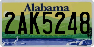 AL license plate 2AK5248