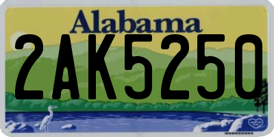 AL license plate 2AK5250
