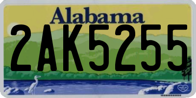 AL license plate 2AK5255