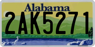 AL license plate 2AK5271