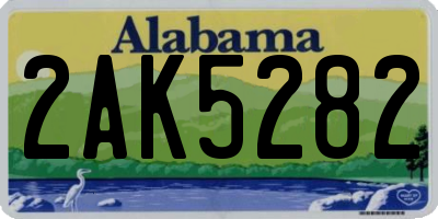 AL license plate 2AK5282