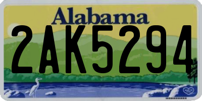 AL license plate 2AK5294