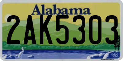 AL license plate 2AK5303