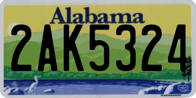 AL license plate 2AK5324