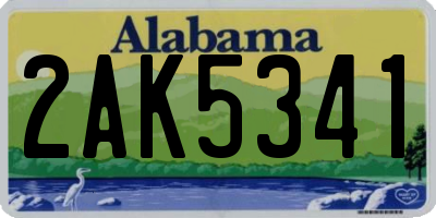 AL license plate 2AK5341