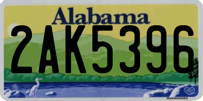 AL license plate 2AK5396