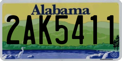 AL license plate 2AK5411