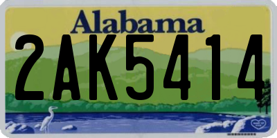 AL license plate 2AK5414
