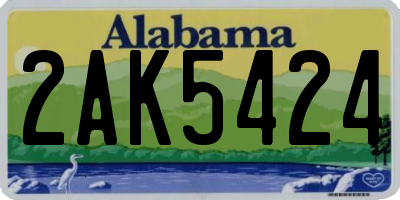 AL license plate 2AK5424