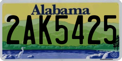 AL license plate 2AK5425