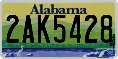 AL license plate 2AK5428