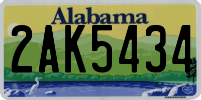 AL license plate 2AK5434