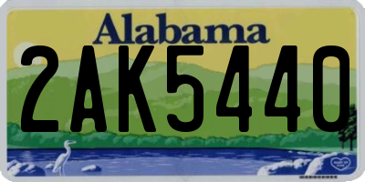 AL license plate 2AK5440