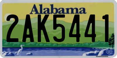 AL license plate 2AK5441