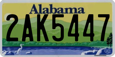 AL license plate 2AK5447