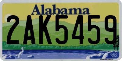AL license plate 2AK5459