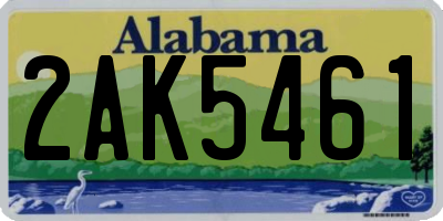 AL license plate 2AK5461
