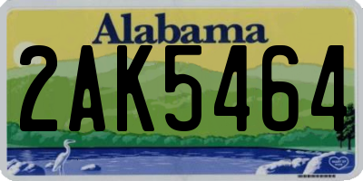 AL license plate 2AK5464