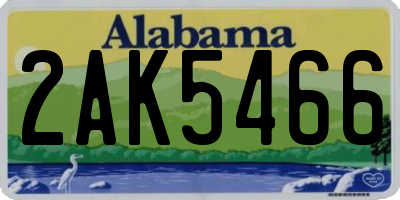 AL license plate 2AK5466