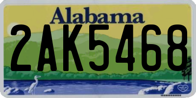 AL license plate 2AK5468