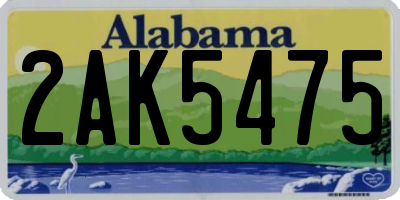 AL license plate 2AK5475