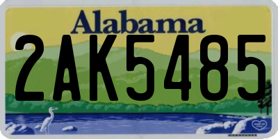 AL license plate 2AK5485