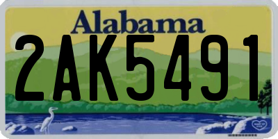 AL license plate 2AK5491