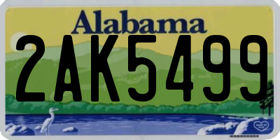 AL license plate 2AK5499