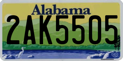 AL license plate 2AK5505